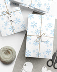 Blue Snowflake Wrapping Paper