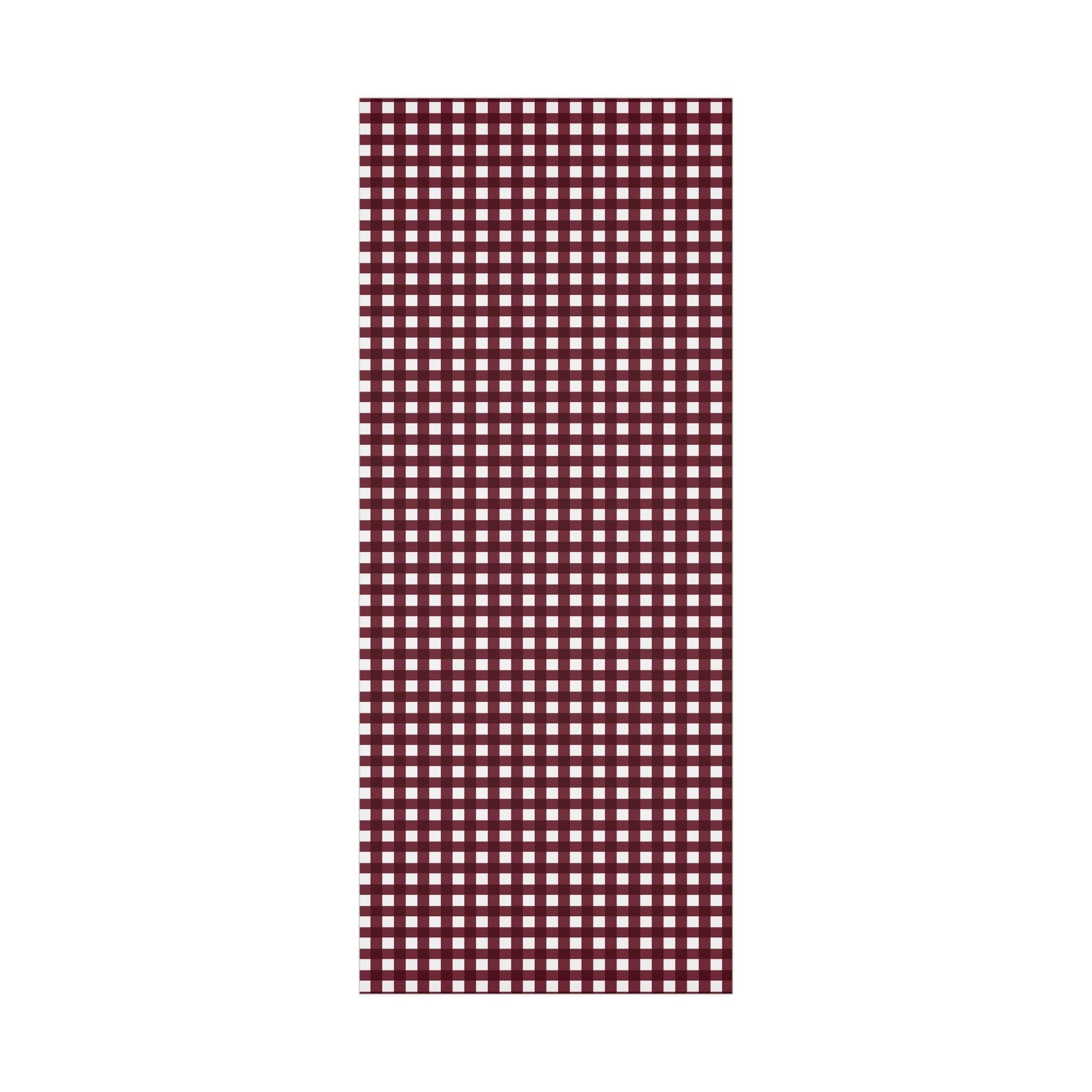 Burgundy Gingham Gift Wrap