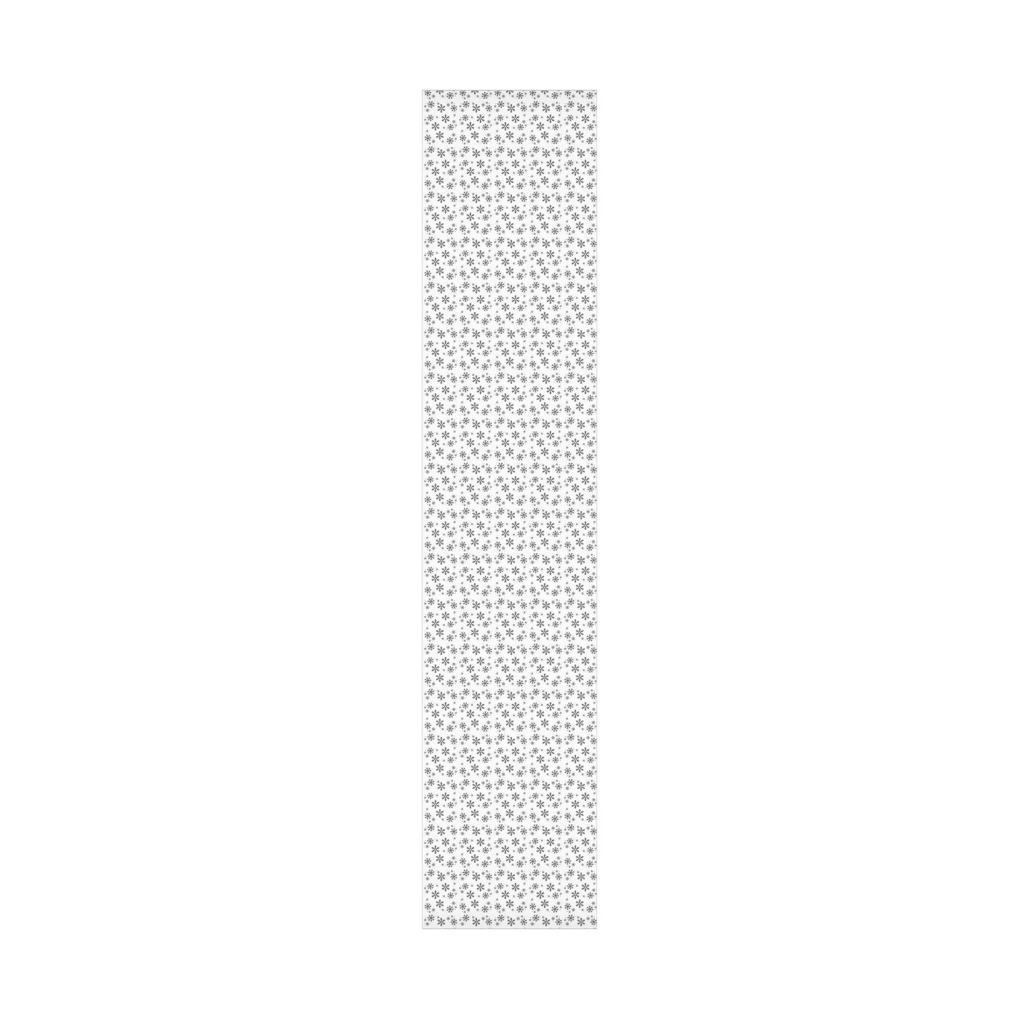 Black Snowflakes Wrapping Paper