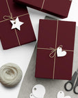 Burgundy Solid Color Holiday Wrapping Paper