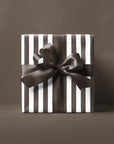 Espresso Brown Stripe Wrapping Paper