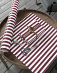 Burgundy Striped Wrapping Paper