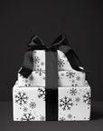 Black Snowflakes Wrapping Paper