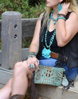 Medium Turquoise Slab Belt Buckle 901a