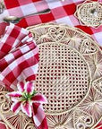 Hidden Hearts Handwoven Iraca Placemat