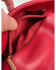 Chanel 19 Large Quilted Goatskin Silver and Gold Red Flap Bag