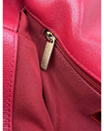 Chanel 19 Large Quilted Goatskin Silver and Gold Red Flap Bag