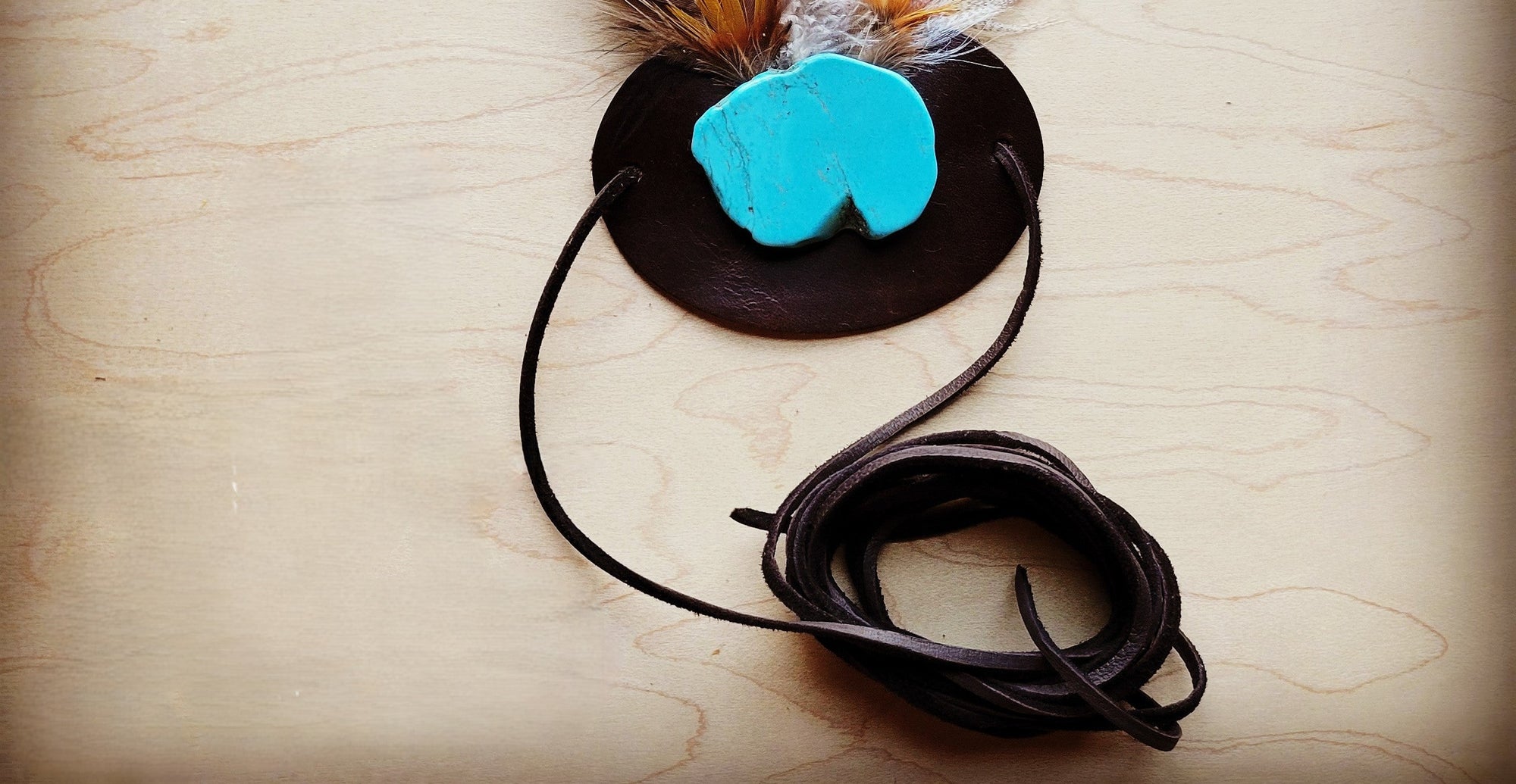 **Turkey &amp; Long White Feather Hat Band (Band Only) 983q