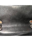 Chanel Quilted Lambskin Valentine Crystal Charms Medium Single Flap Black Bag
