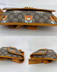 Gucci XKai GG Supreme Slim Vintage Sun Oil Bear Belt Sling Bag