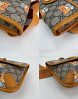 Gucci XKai GG Supreme Slim Vintage Sun Oil Bear Belt Sling Bag