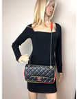 Chanel Lambskin Plexiglass Quilted Medium Cuba Color Flap Bag