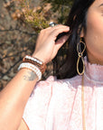 Dusty Leather Narrow Cuff with Genuine Freshwater Pearls 006r