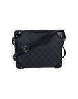 Gucci Black GG Supreme Selleria Square Messenger Bag