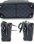 Gucci Black GG Supreme Selleria Square Messenger Bag