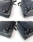 Gucci Black GG Supreme Selleria Square Messenger Bag