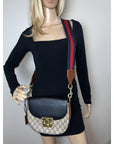 Gucci GG Supreme Web Padlock Black Messenger Shoulder Bag