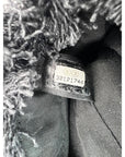 Chanel Denim Quilted Mood Mini Bucket With Chain Black