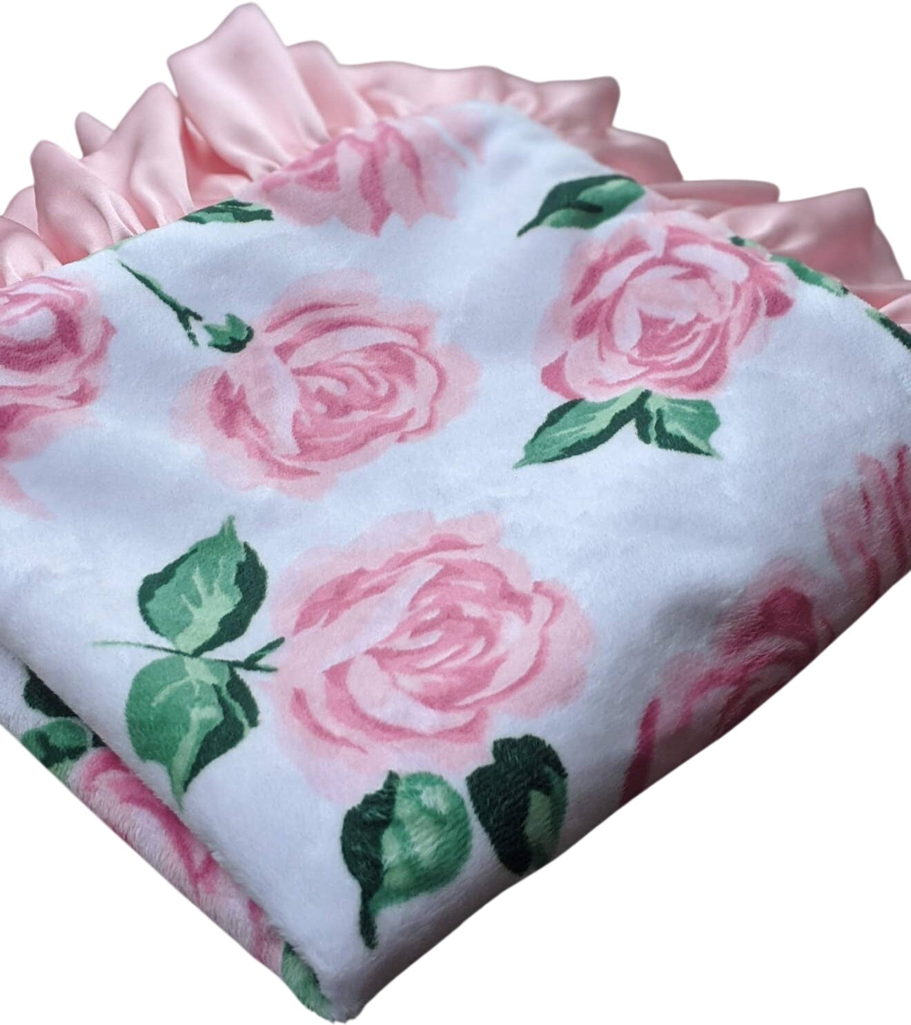 Pink Roses Teether Blanket