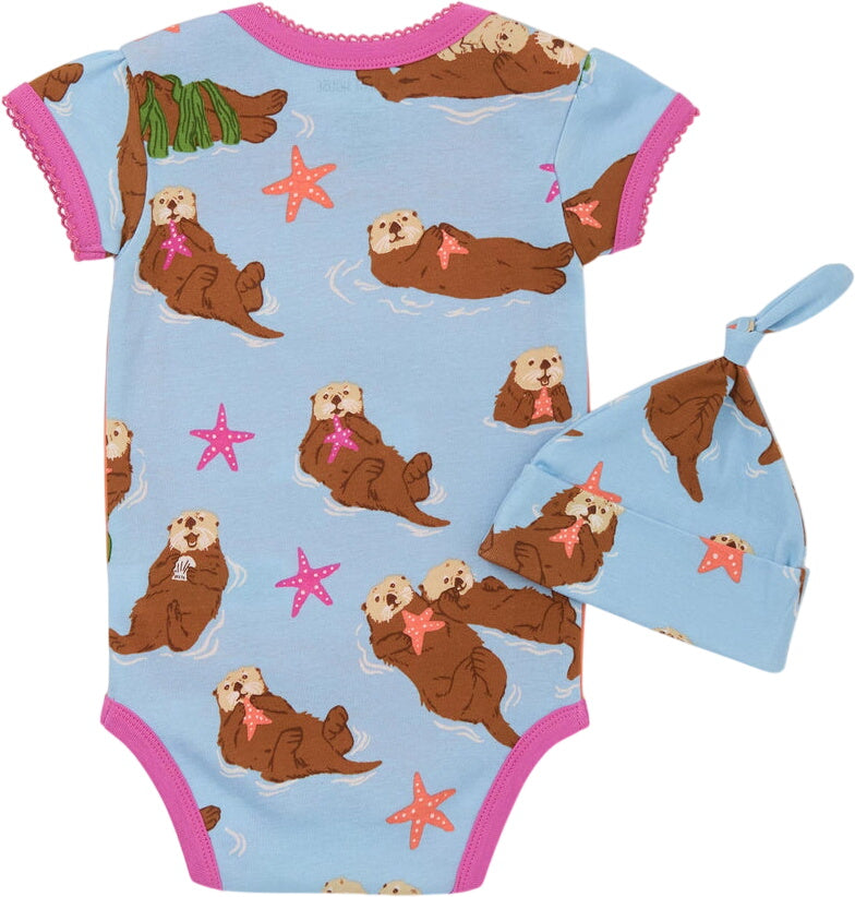 Hatley Happy Otters Bodysuit &amp; Hat