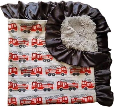 Fire Trucks Teether Blanket