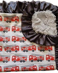 Fire Trucks Teether Blanket