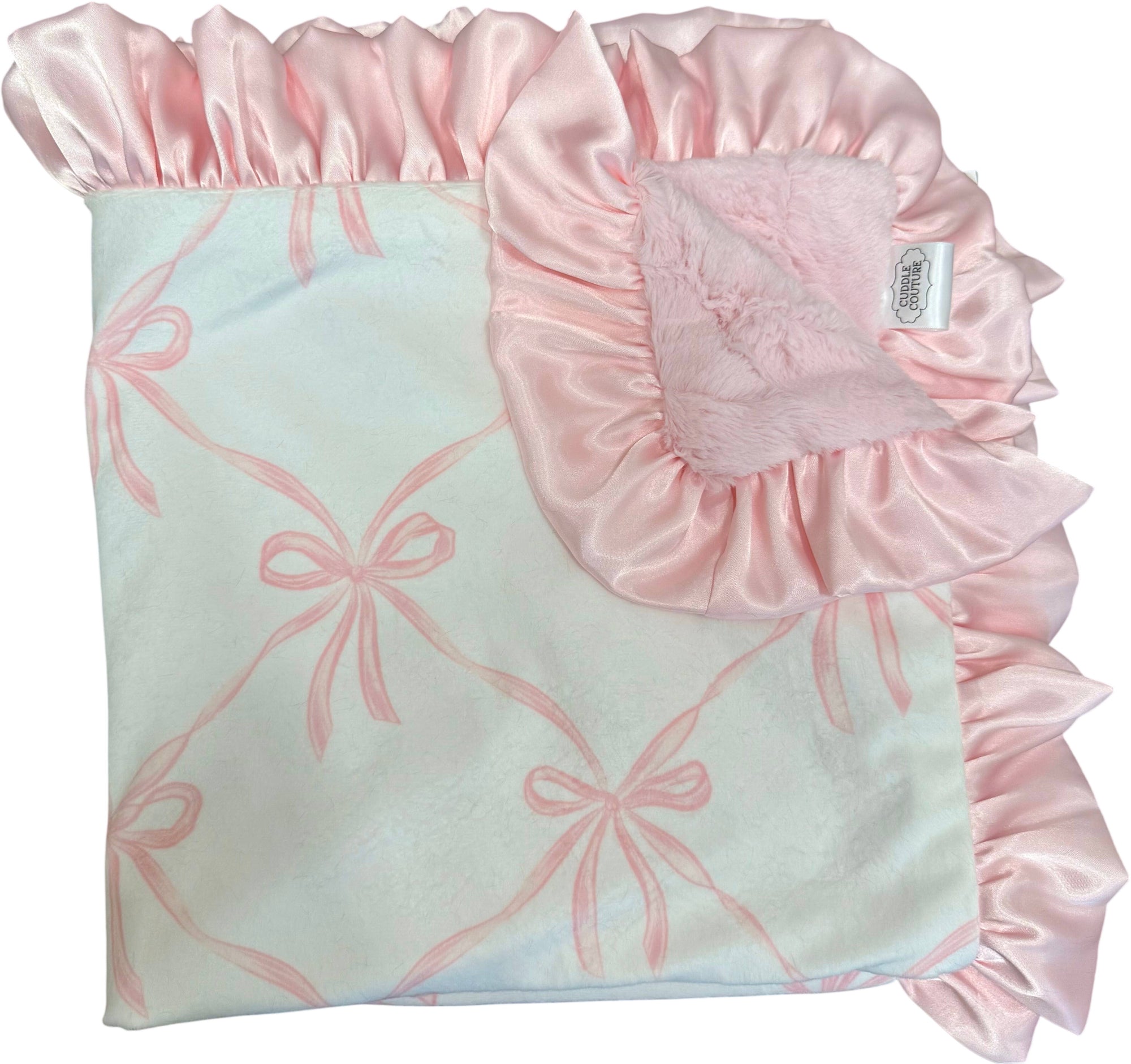 Beautifully Bowed Baby Teether Blanket