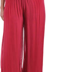 Tina Stephens Mercedes Foldover Waist Silk Pant PL203