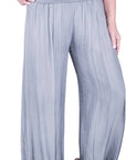 Tina Stephens Mercedes Foldover Waist Silk Pant PL203