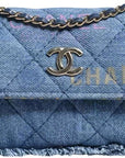 Chanel Quilted Mini Denim Shoulder Bag