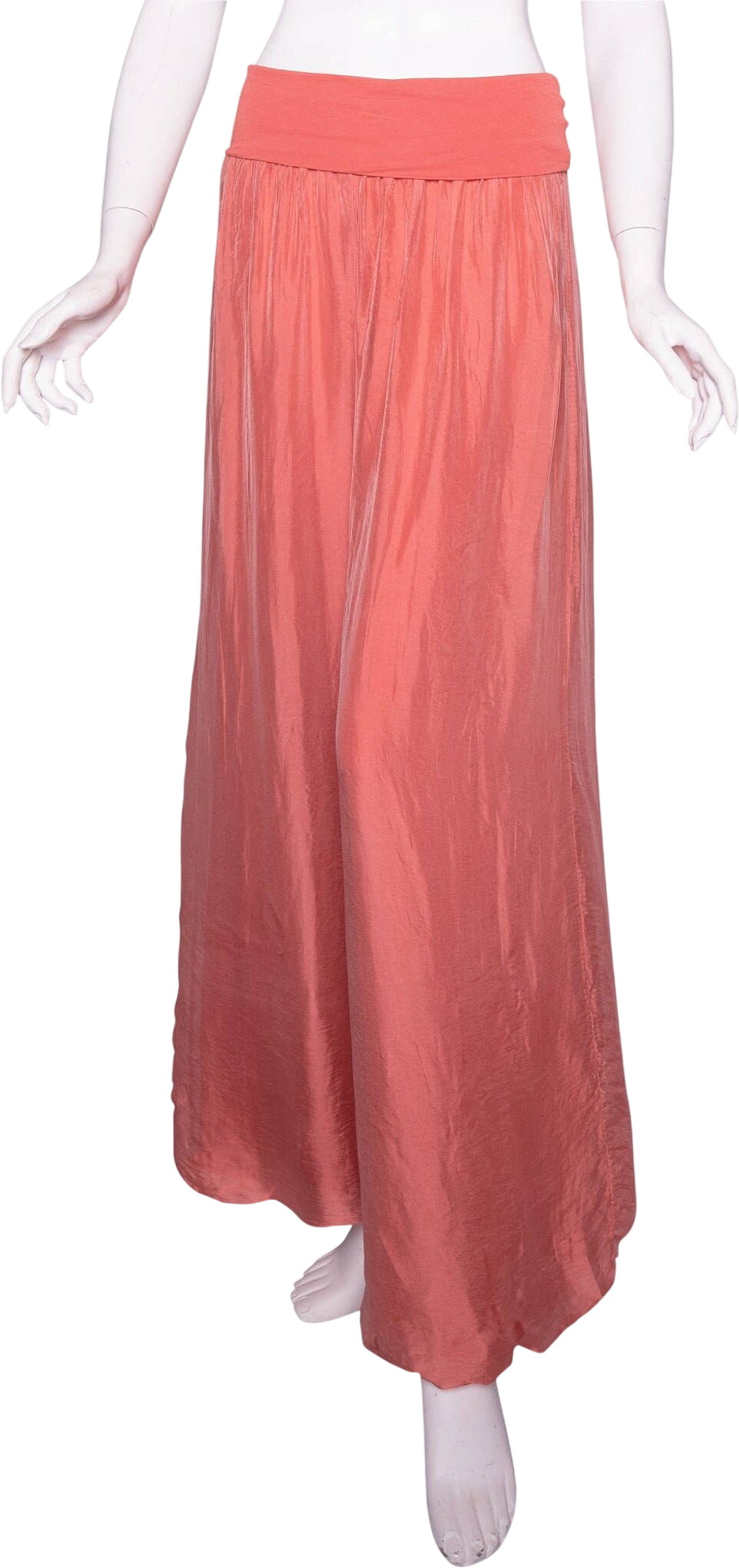 Tina Stephens Mercedes Foldover Waist Silk Pant PL203