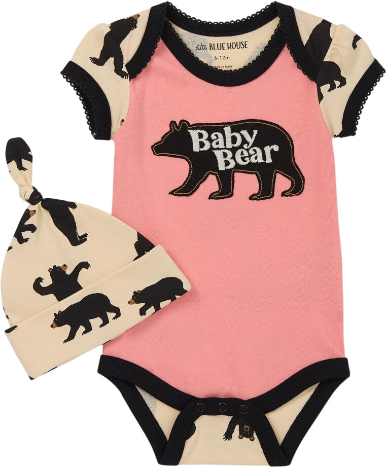 Baby Bear Baby Bodysuit and Hat