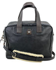 Celine Black Leather Handle Bag Vintage Briefcase messenger Bag