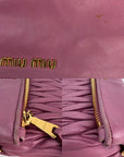 Miu MIU Matelasse Pink Nappa Leather Shoulder Bag