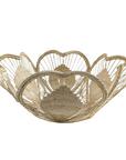10" Floral Handwoven Iraca Bread Basket
