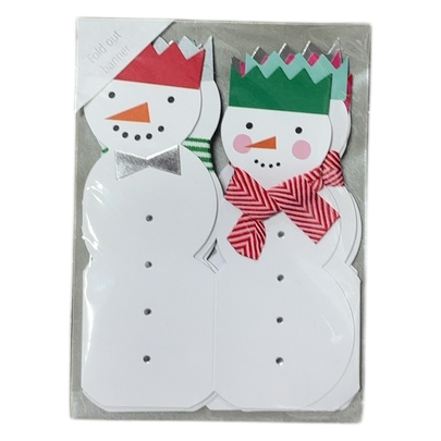 Christmas Card (Fold Out Snowman Banner)