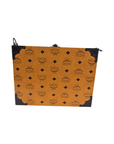 MCM-Inspired Cigar Box Purse With Cognac Logo Print Handbag