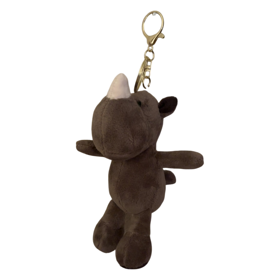 Rhino Plush Keychain Bag Charm