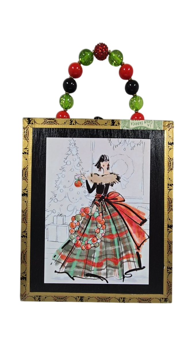 Vintage Christmas Gucci Inspired Cigar Box Handbag