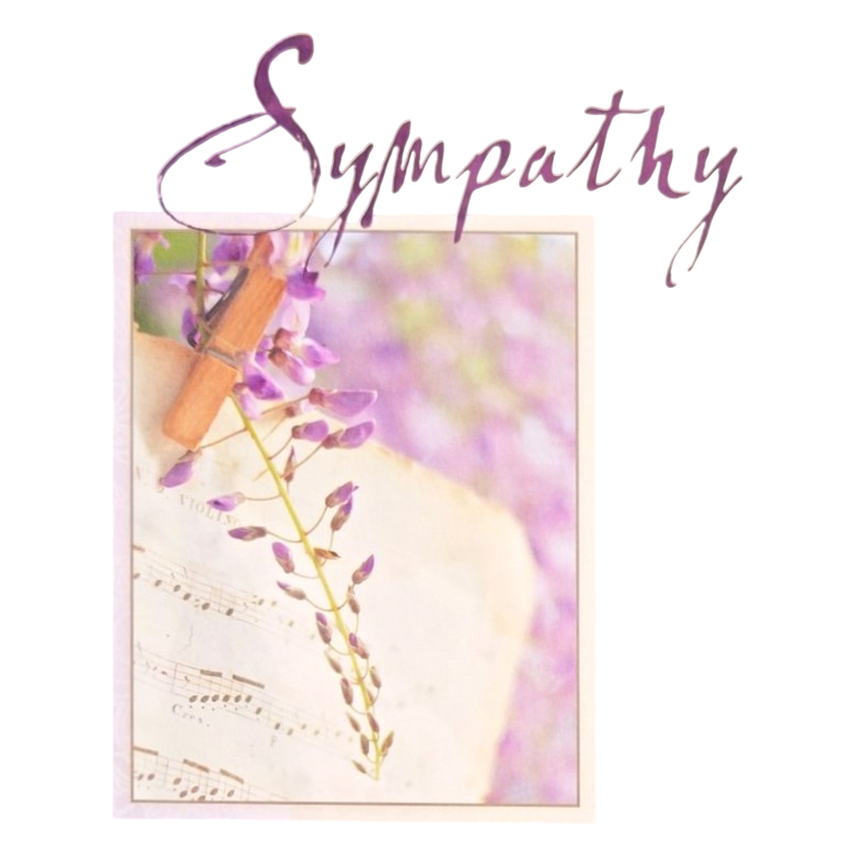With Sympathy Lavender Floral Greeting Card