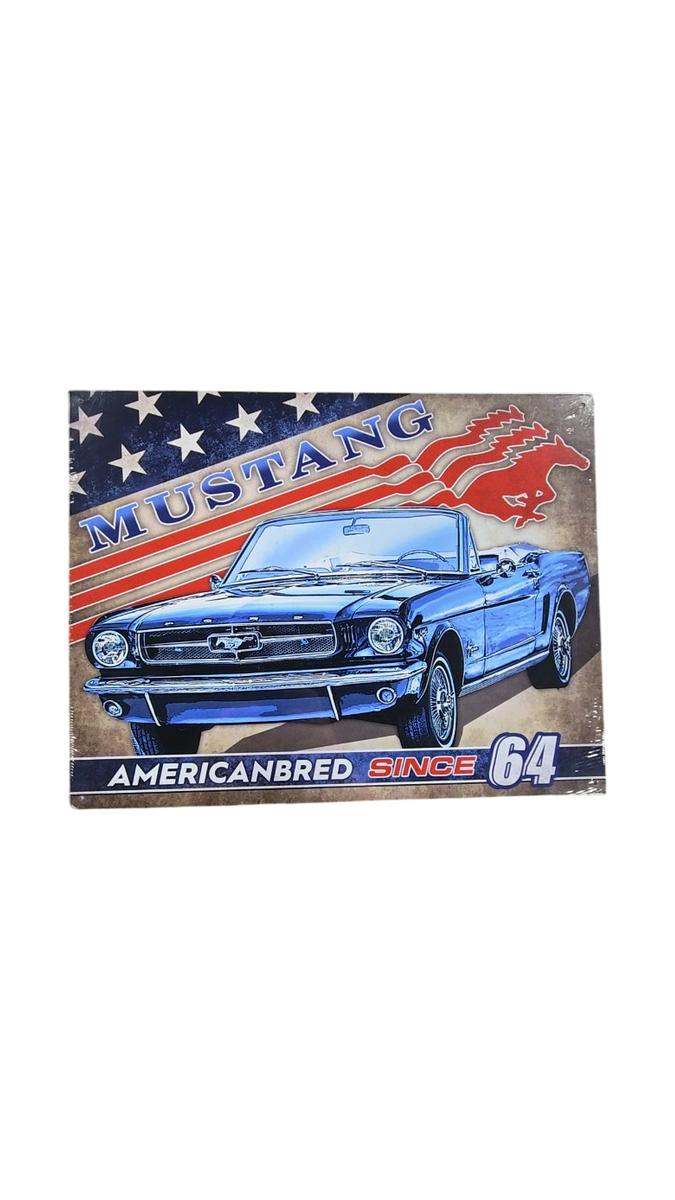 Ford Mustang 'American Bred Since 64' Vintage Metal Sign