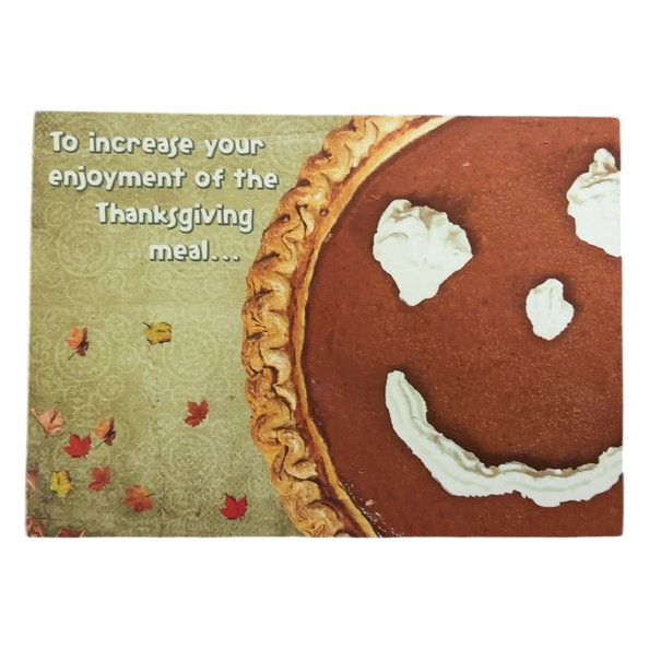 Thanksgiving Pumpkin Pie Greeting Card