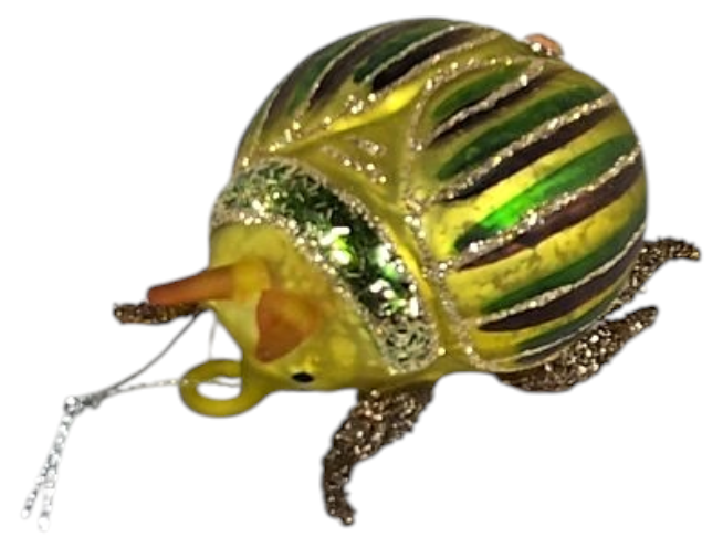 Glass Beetle Bug Ornament