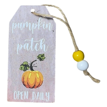 Pumpkin Patch Open Daily Wooden Tag