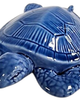 Blue Ceramic Sea Turtle Figurine