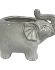 White Ceramic Elephant Planter / Succulent Pot