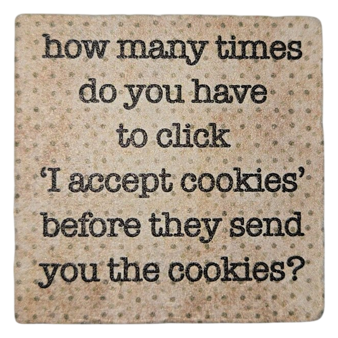 Funny 'I Accept Cookies' Ceramic Magnet