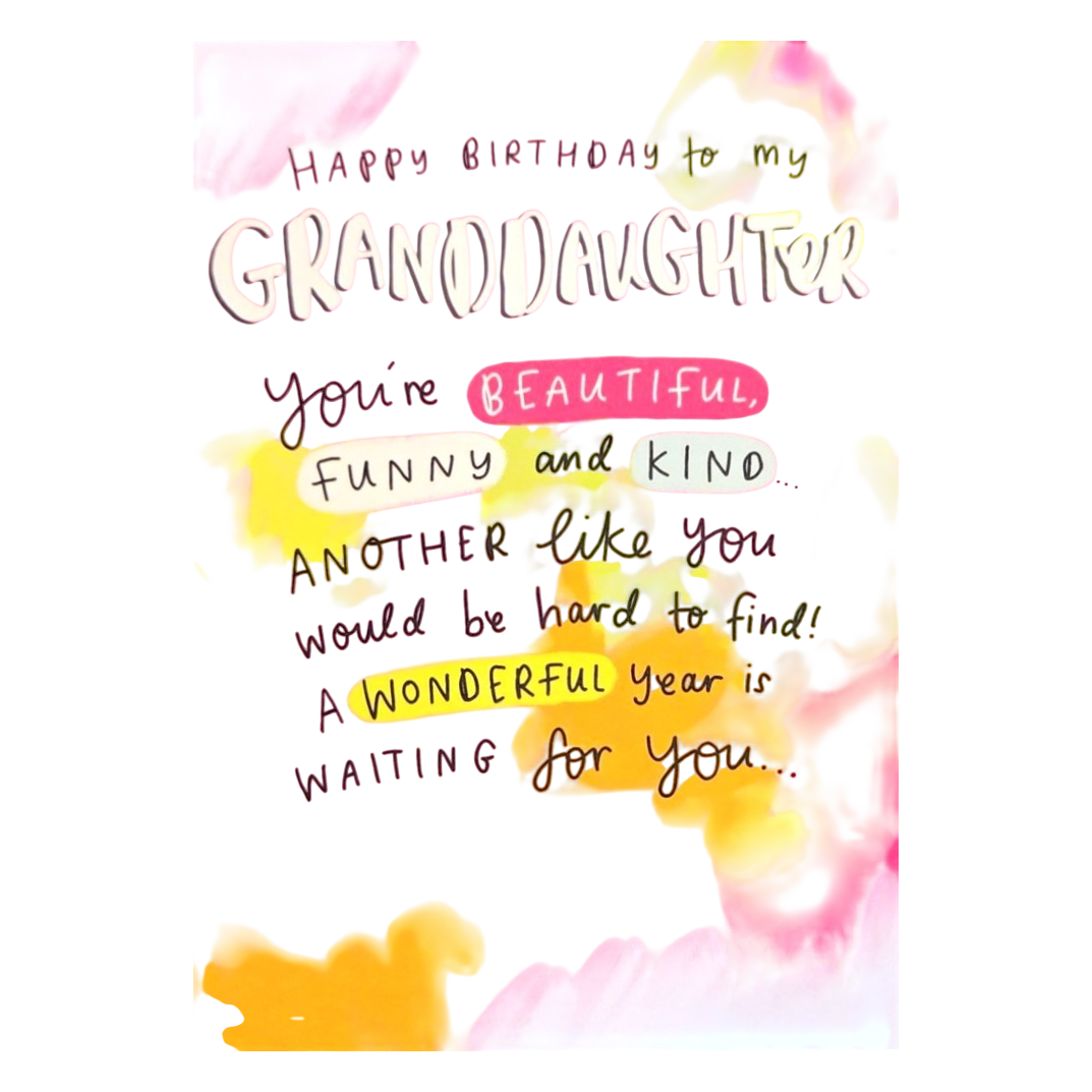 Happy Birthday to My Granddaughter Card