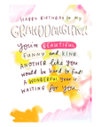Happy Birthday to My Granddaughter Card