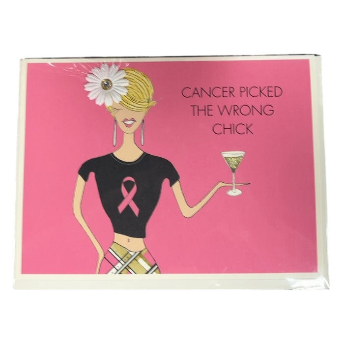 s.e. hagarman Cancer Picked The Wrong Chick Greeting Card